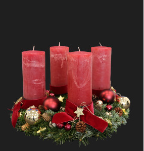 Adventskranz rot